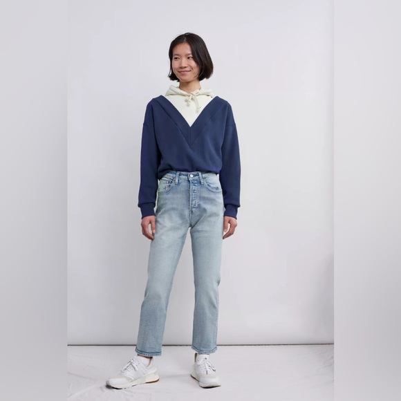 LEVI’S 501  ORIGINAL CROPPED WOMEN'S JEANS selvedge LMC snow diamond size 27/26 - Picture 1 of 13